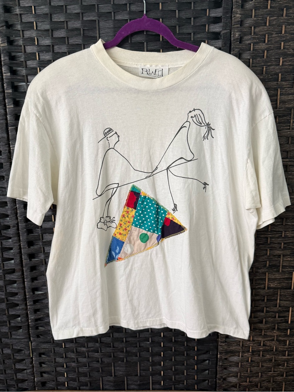 🎨🧩 Vintage Pigweed by Splendide Quilted Art Graphic Tee Single Stitch USA L